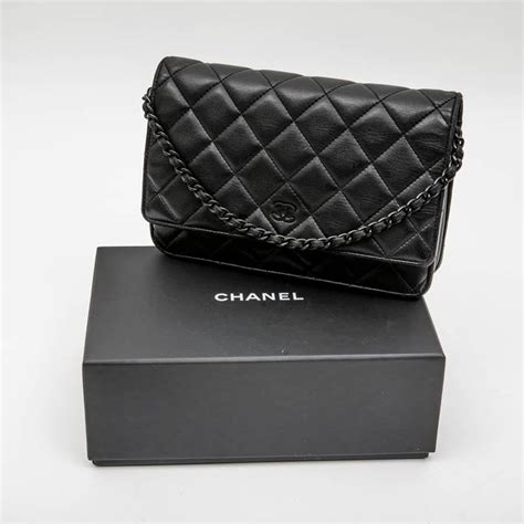 all black chanel wallet